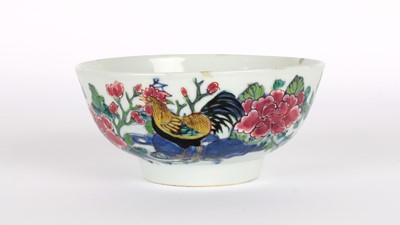 Lot 29 - An 18th Century Chinese Blue and White Porcelain Bowl with 'Clobbered' Decoration