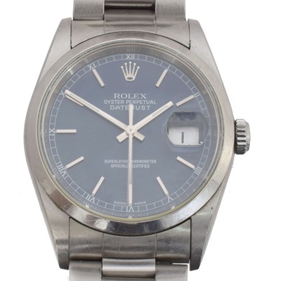 Lot 127 - A stainless steel Rolex Oyster Perpetual Datejust wristwatch