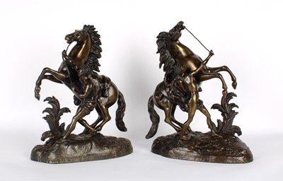 Lot 55 - A Pair of 20th Century French Bronze 'Marly Horse' Figures After Guillaume Coustou