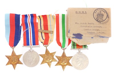 Lot 184 - WWII medal set, to include an Africa Star with...