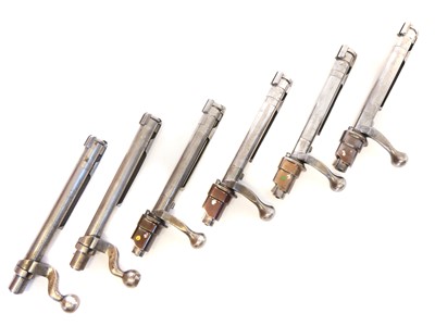 Lot 506 - Six rifle bolts, two for P14 rifles, four for...