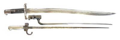 Lot 150 - Three bayonets, to include a P1856 Enfield...