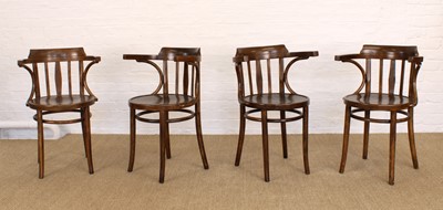 Lot 282 - Set of Four Polish Thonet-Style Bar or Cafe Chairs