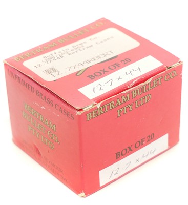 Lot 683 - Twenty Bertram Brass 12.7x44 cases, in unused...