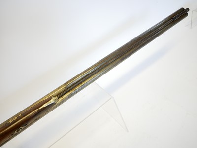 Lot 56 - Percussion 14 bore double barrel shotgun,...