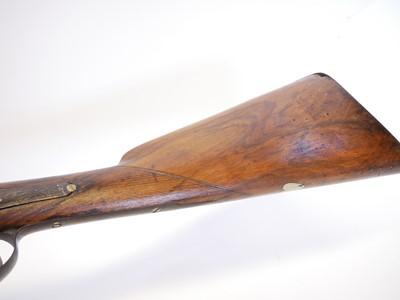Lot 56 - Percussion 14 bore double barrel shotgun,...
