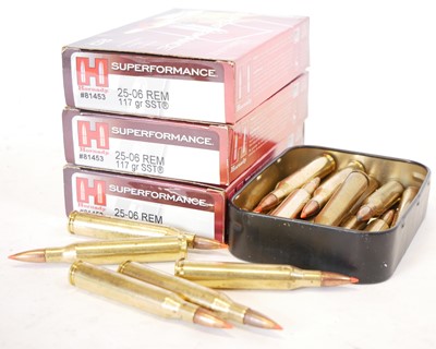 Lot 614 - 25-06 ammunition, to include 60 rounds of...