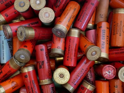 Lot 571 - One hundred mixed shotgun cartridges, paper...