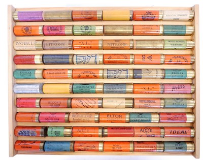 Lot 644 - Sixty six collector’s shotgun cartridges, roll...