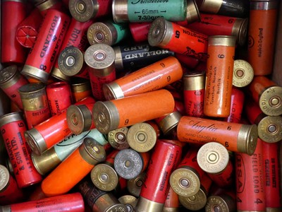Lot 648 - One hundred mixed shotgun cartridges, paper...