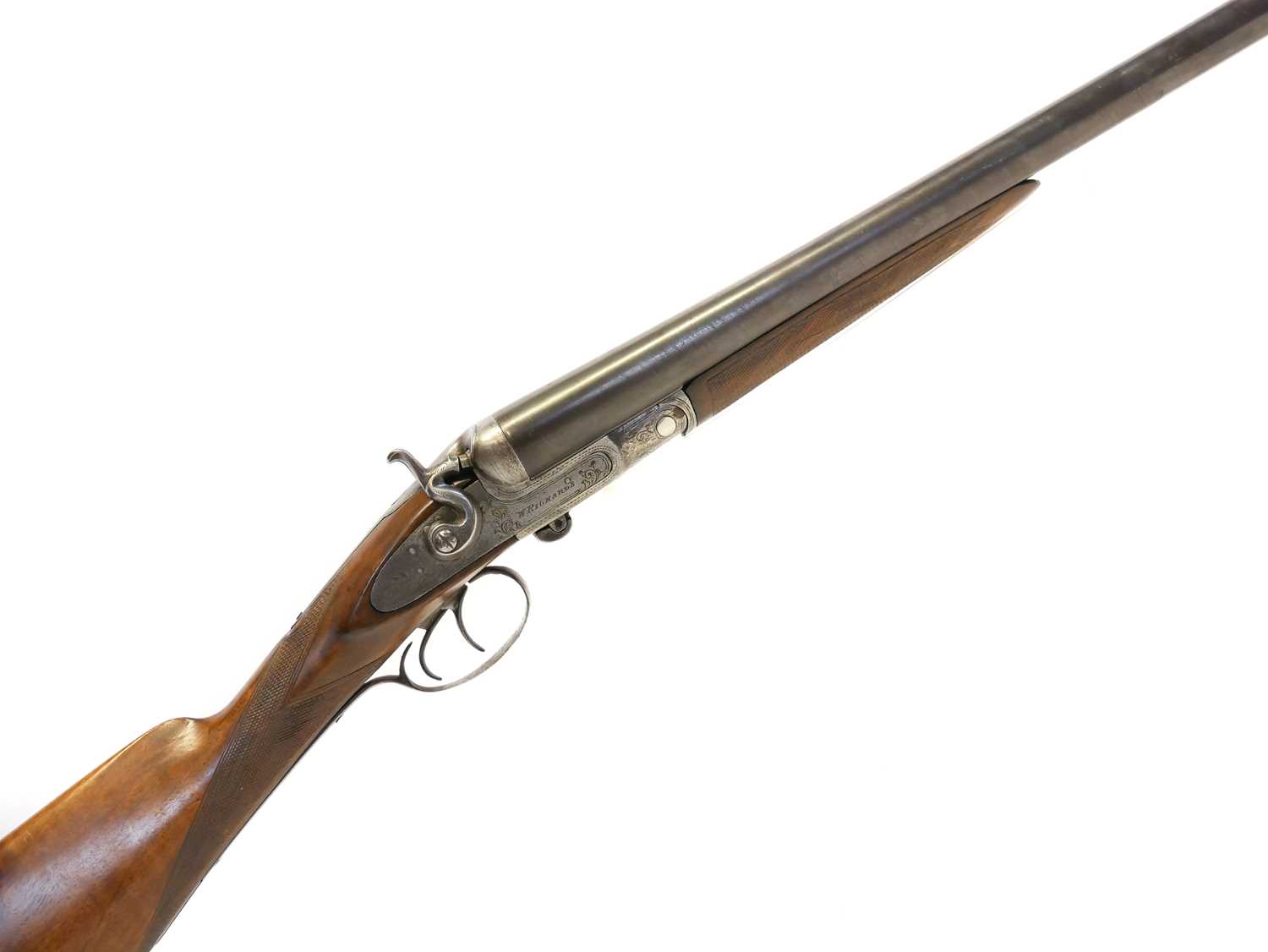 Lot 61 - W. Richards 10 bore hammer shotgun, 32inch...