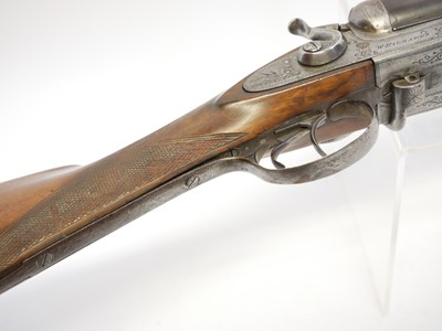 Lot 61 - W. Richards 10 bore hammer shotgun, 32inch...