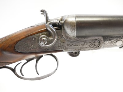 Lot 61 - W. Richards 10 bore hammer shotgun, 32inch...