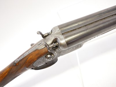 Lot 61 - W. Richards 10 bore hammer shotgun, 32inch...