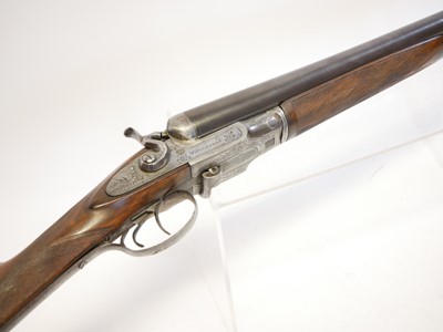 Lot 61 - W. Richards 10 bore hammer shotgun, 32inch...