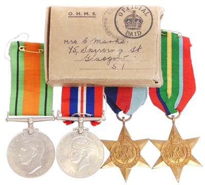 Lot 179 - WWII Medal group, in original postage box...