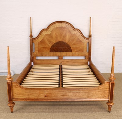 Lot 173 - A Walnut King-Size Bed from the "Spire" Range by Frank Hudson Ltd.