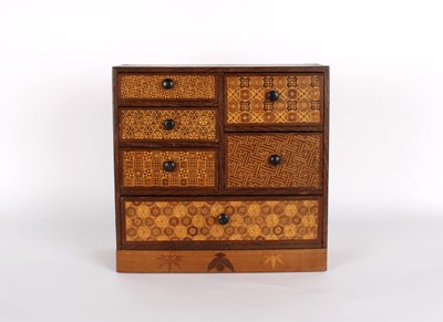 Lot 32 - A Late 19th/Early 20th Century Japanese Marquetry 'Yosegi Zaiku' Cabinet