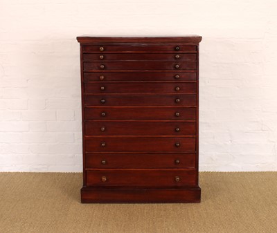 Lot 164 - An Early 20th Century Mahogany Mineral or Specimen Cabinet by Watkins & Doncaster of London