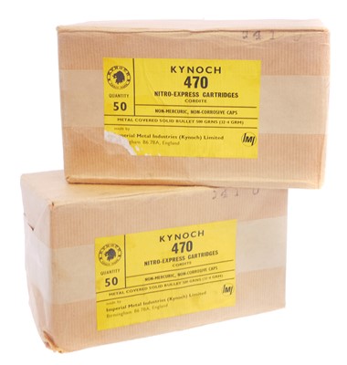 Lot 600 - Kynoch .470 Nitro Express, 100 cartridges,...