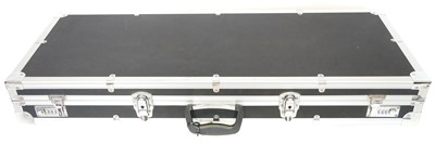 Lot 462 - Aluminium and black plastic gun flight case,...