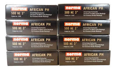 Lot 597 - Norma 500 Nitro Express 3inch African PH, 80...