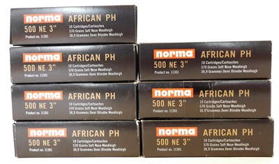Lot 598 - Norma 500 Nitro Express 3inch African PH, 80...