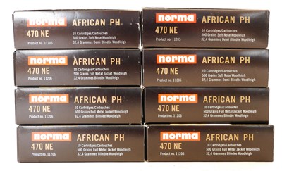 Lot 599 - Norma 470 Nitro Express African PH, 80 rounds...