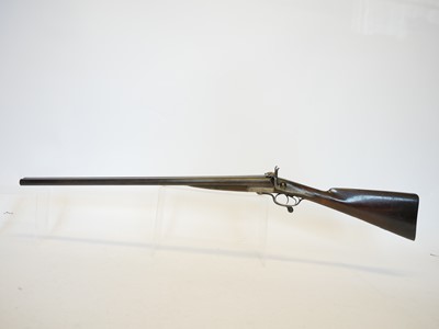 Lot 58 - 12 bore pinfire side by side shotgun, 28inch...