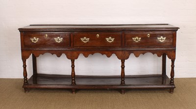 Lot 184 - A Good George III Oak Potboard Dresser Base