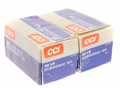Lot 584 - CCI .22lr Subsonic HP 1,000 rounds. UK...