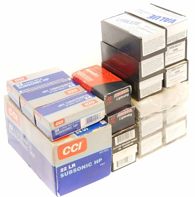 Lot 589 - CCI .22lr Subsonic HP 649 rounds, also 615...