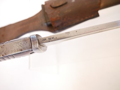 Lot 147 - Mauser S.98 bayonet frog and scabbard, stamped...