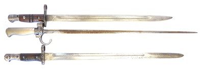 Lot 148 - Three bayonets, to include an 1886 Lebel...