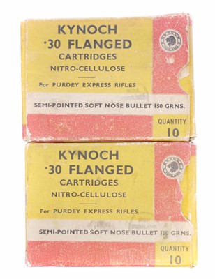 Lot 655 - .30 Purdey flanged rifle cartridges, 20 rounds...