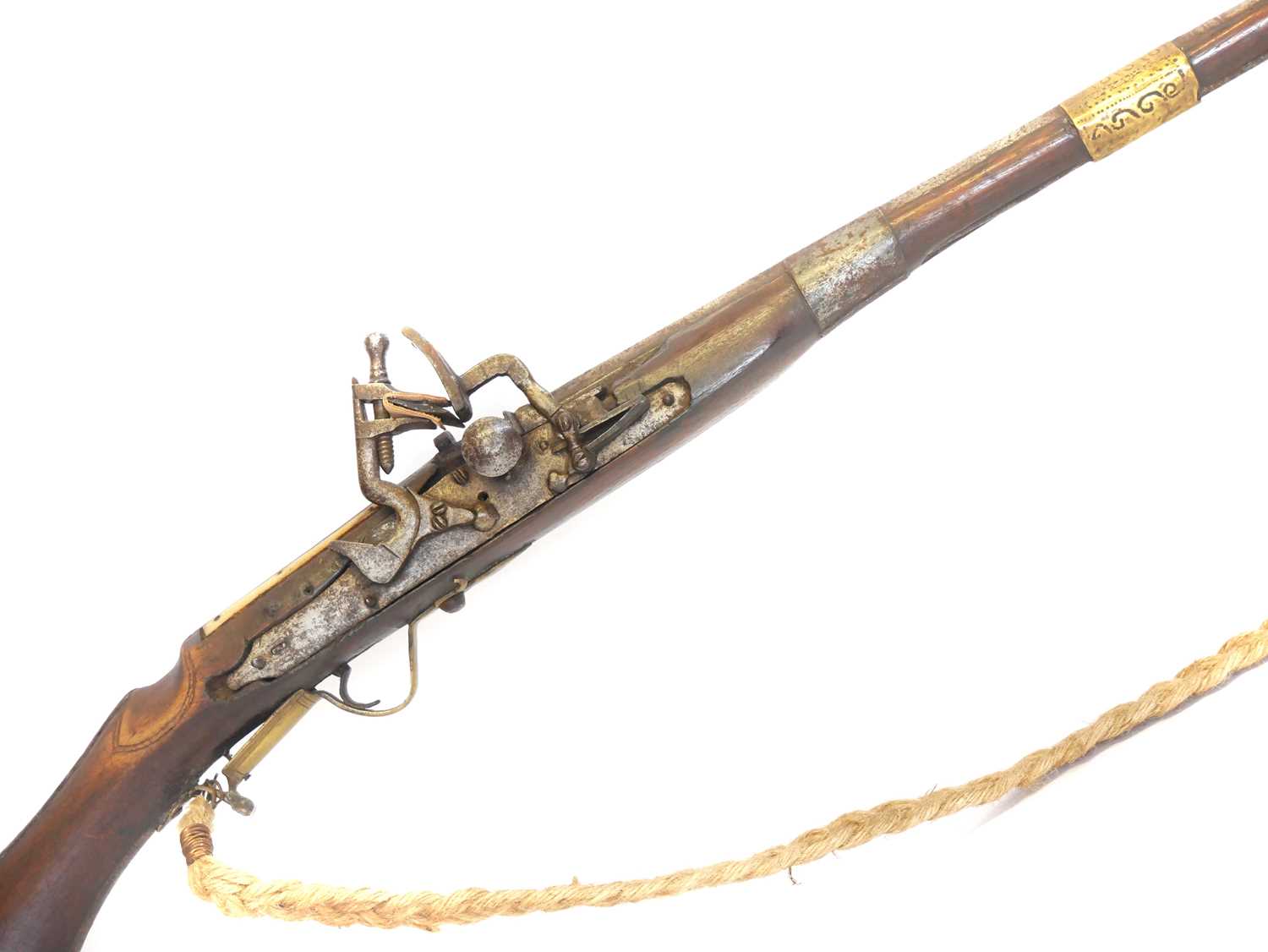 Lot 30 - North African Snaphaunce lock musket or Kabyle,...