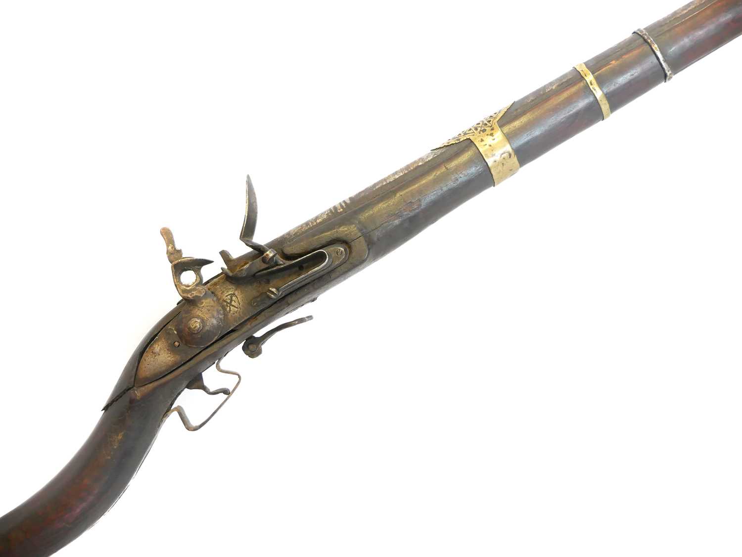 Lot 32 - North African Flintlock musket or Kabyle,...