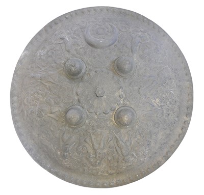 Lot 214 - Dhal shield, with embossed with a crescent and...