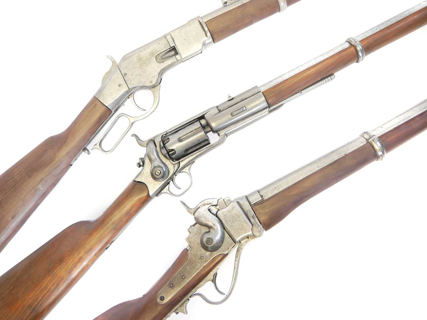 Lot 106 - Three Denix replica guns, to include copies of...