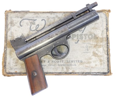 Lot 116 - Boxed Webley MkI .177 air pistol, serial...