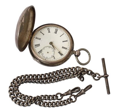 Lot 170 - A Victorian silver hunter pocket watch