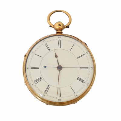 Lot 169 - A Victorian 18ct yellow gold open face pocket watch