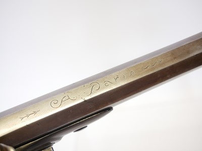 Lot 2 - French duelling pistol by Coulaux, 10inch...