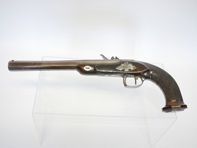 Lot 2 - French duelling pistol by Coulaux, 10inch...