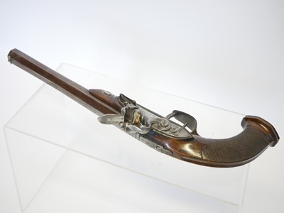 Lot 2 - French duelling pistol by Coulaux, 10inch...