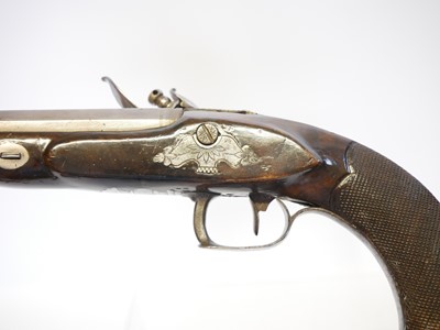 Lot 2 - French duelling pistol by Coulaux, 10inch...