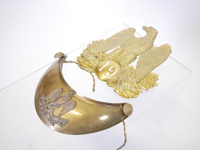Lot 212 - French Second Empire brass eagle 19 shako...
