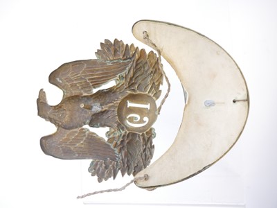 Lot 212 - French Second Empire brass eagle 19 shako...