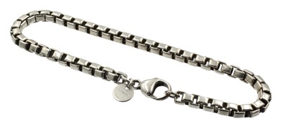 Lot 24 - A sterling silver Tiffany & Co. Venetian link bracelet