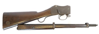 Lot 491 - The stock and action of a Greener .303 / .22...
